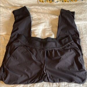 Purple-gray Tapered Track Pants with Elastic Waistband and rouched pant legs